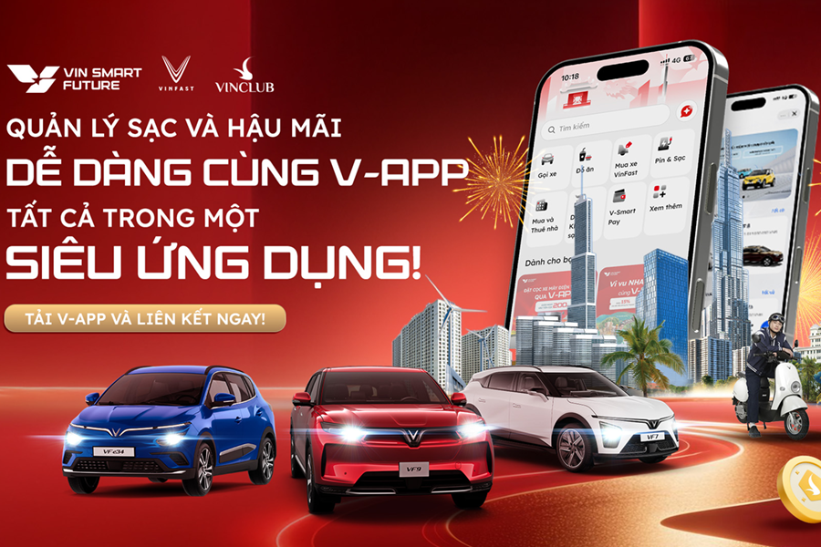siêu ứng dụng v-app vinfast