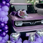 bàn giao xe vf3 hồng tím tại vinfast tâm phong bình chánh