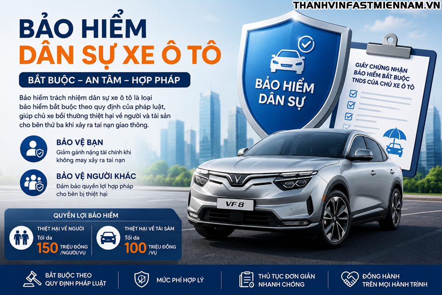 bảo hiểm dân sự bắt buộc ô tô vinfast