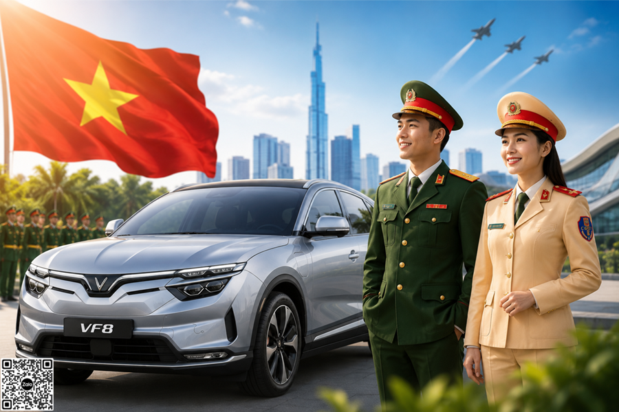 ưu đãi mua xe vinfast dành cho công an quân đội