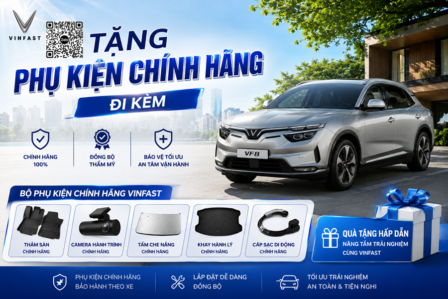 ưu đãi tặng phụ kiện chính hãng kèm xe vinfast
